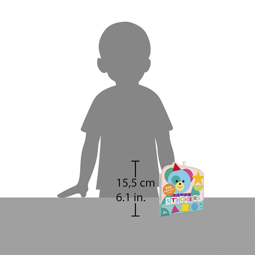 Janod Naklejki 300 szt. Figury geometryczne 3+