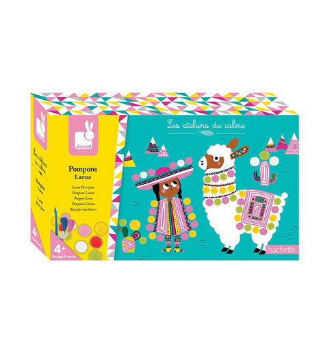 Janod Zestaw artystyczny Pompony Lamy 4+