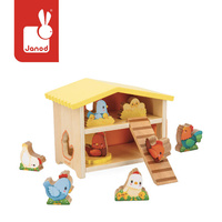 Janod Drewniany domek Farma Mój pierwszy kurnik 18 m+