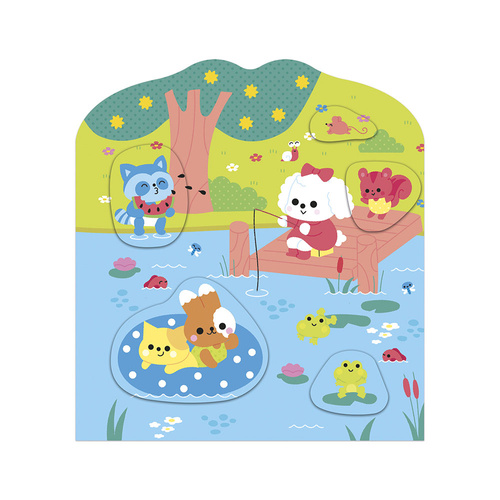 Janod Książeczka do wyklejania z naklejkami Wieś 18m+