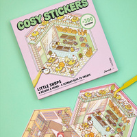 Janod Zestaw kreatywny Scenki do wyklejania z mini naklejkami i pęsetą Cosy stickers Sklep