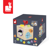 Janod Kostka sensoryczna drewniana 18 m+