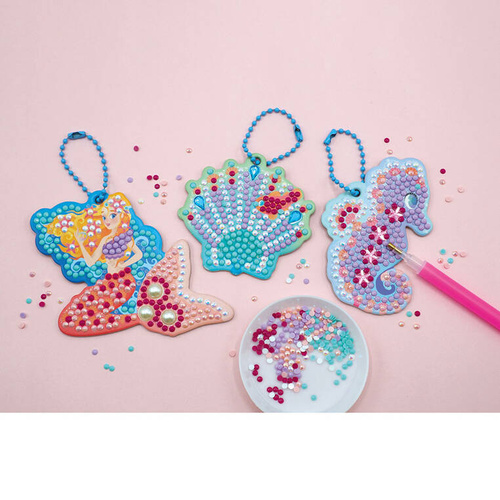 Janod Zestaw kreatywny do tworzenia breloczków Malowanie diamentami Magiczny ocean 7+