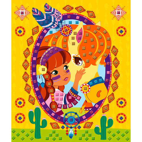 Janod Zestaw artystyczny Mozaika Konie i jednorożce 5+ (stary indeks: J07804)