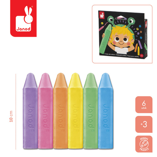 Janod Kreda chodnikowa 6 kolorów 3+