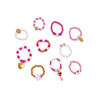 Janod Zestaw kreatywny do tworzenia biżuterii Pierścionki z koralików 7+