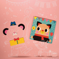 Janod Układanka drewniana magnetyczna Zwierzątka