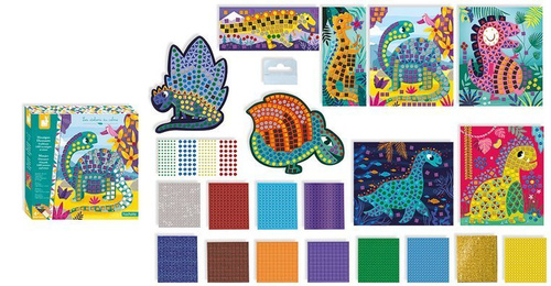 Janod Zestaw kreatywny Mozaika Dinozaury 4+