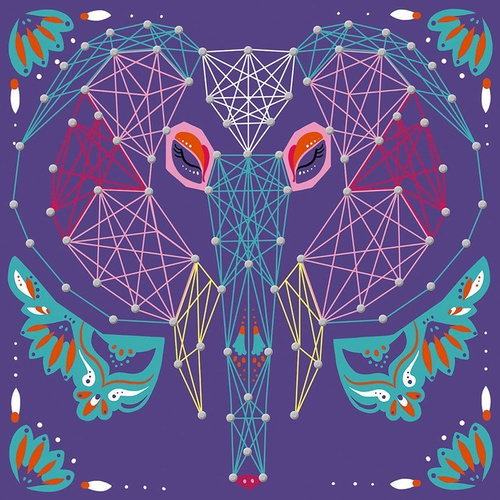 Janod Zestaw kreatywny Przeplatanka 3D String art Zwierzęta 10+