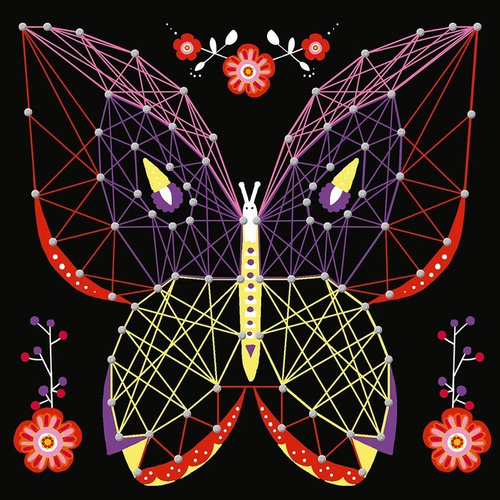 Janod Zestaw kreatywny Przeplatanka 3D String art Zwierzęta 10+