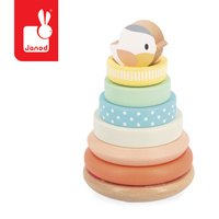 Janod Układanka piramida drewniana Gniazdko Pure 12 m+