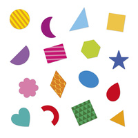 Janod Naklejki 300 szt. Figury geometryczne 3+