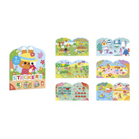 Janod Książeczka do wyklejania z naklejkami Wieś 18m+