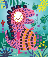 Janod Zestaw kreatywny Mozaika Dinozaury 4+