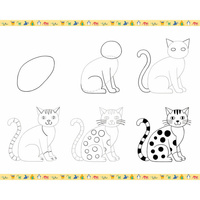 Janod Zestaw kreatywny Rysowanie krok po kroku Zwierzęta 20 rysunków 7+