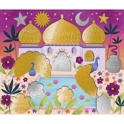 Janod Zestaw kreatywny Metalowe naklejki do wytłaczania Bollywood 7+