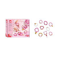 Janod Zestaw kreatywny do tworzenia biżuterii Pierścionki z koralików 7+