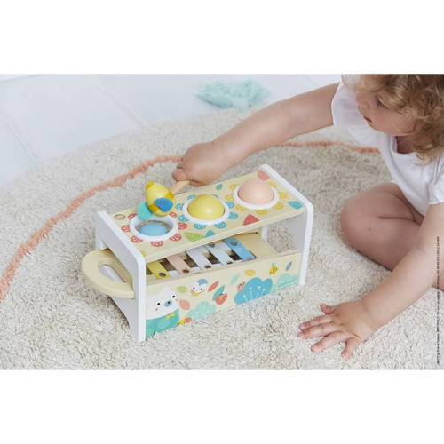 Janod Drewniane cymbałki z kulodromem Pure