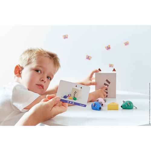 Janod Drewniana układanka Orientacja w przestrzeni Kot i mysz 3+