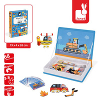 Janod Magnetyczna układanka Pojazdy Magnetibook