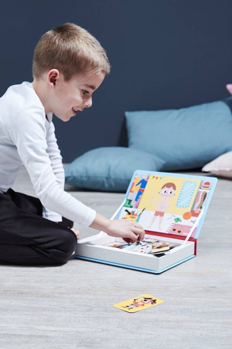 Janod Magnetyczna układanka Kostiumy Chłopiec Magnetibook