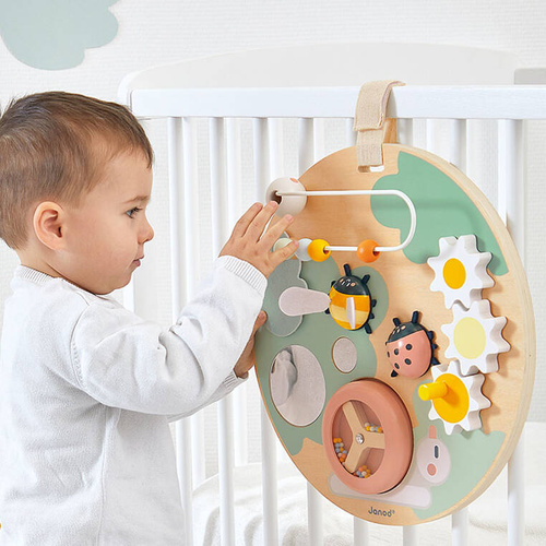 Wielofunkcyjna tablica edukacyjna drewniana Ogród Sweet Cocoon 12m+ Janod
