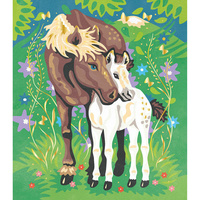 Janod Zestaw kreatywny Malowanie po numerach Konie 7+