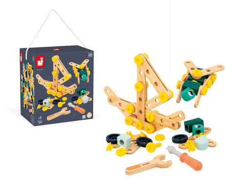 Zestaw konstruktora 100 elementów Brico'kids 3+ Janod