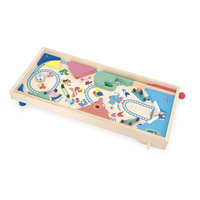 Janod Gra zręcznościowa drewniana Pinball Applepop 5+
