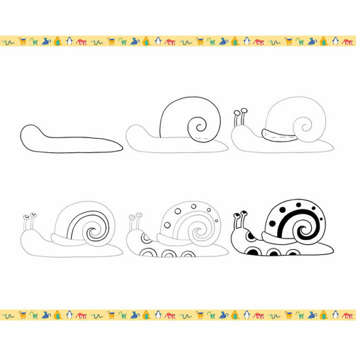 Janod Zestaw kreatywny Rysowanie krok po kroku Zwierzęta 20 rysunków 7+