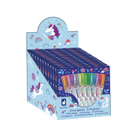 Janod Żelowe mini-długopisy 8 kolorów Jednorożce Kraina snów 6+