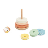 Janod Układanka piramida drewniana Gniazdko Pure 12 m+