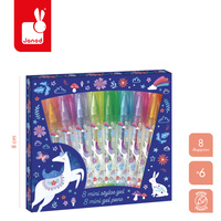 Janod Żelowe mini-długopisy 8 kolorów Jednorożce Kraina snów 6+