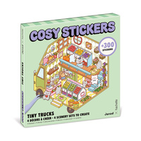 Janod Zestaw kreatywny Scenki do wyklejania z mini naklejkami i pęsetą Cosy stickers Ciężarówka