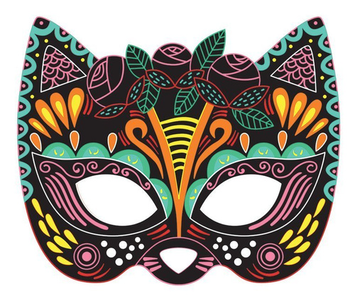 Janod Zestaw kreatywny Do zdrapywania Maski karnawałowe 5+