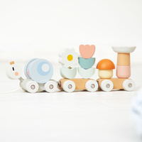 Janod  Magnetyczny pociąg z klockami i grzechotką do ciągnięcia Ślimak Sweet Cocoon 12m+