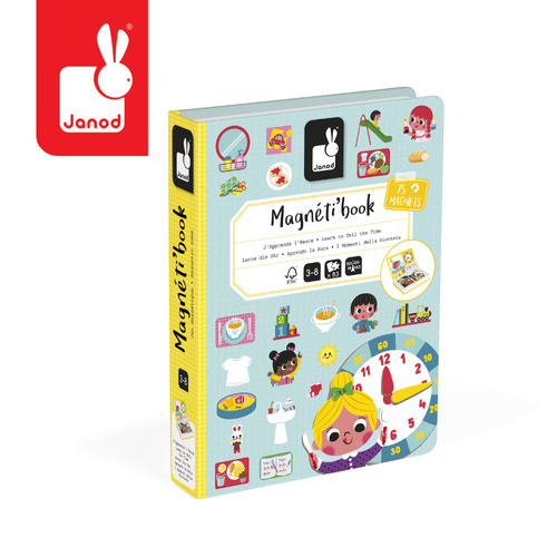 Janod Magnetyczna układanka Uczę się zegarka Magnetibook