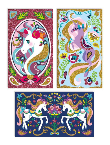 Janod Zestaw kreatywny Magiczny brokat Jednorożce 7+