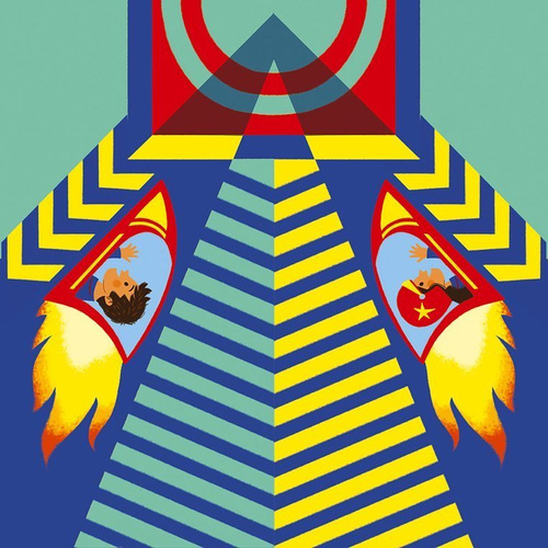 Janod Zestaw kreatywny Papierowe samoloty z wyrzutnią 6+