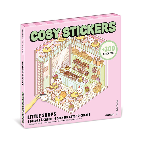 Janod Zestaw kreatywny Scenki do wyklejania z mini naklejkami i pęsetą Cosy stickers Sklep
