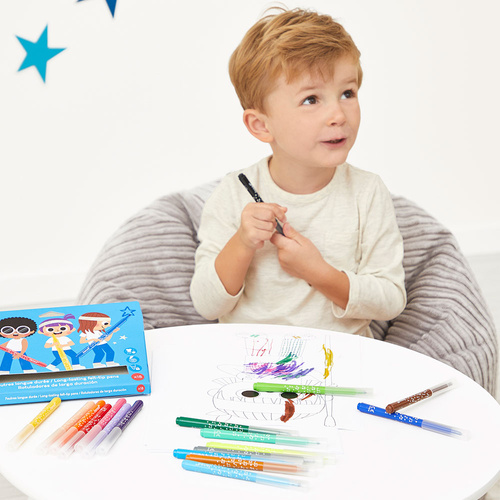 Janod Flamastry pisaki z filcową końcówką 18 kolorów 3+