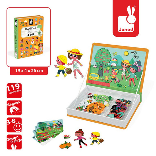 Janod Magnetyczna układanka 4 pory roku Magnetibook