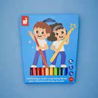 Janod Flamastry pisaki z filcową końcówką 12 kolorów 3+