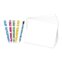 Janod Zestaw kreatywny Rysowanie krok po kroku z brokatowymi markerami 20 rysunków i kolorowanek 6+