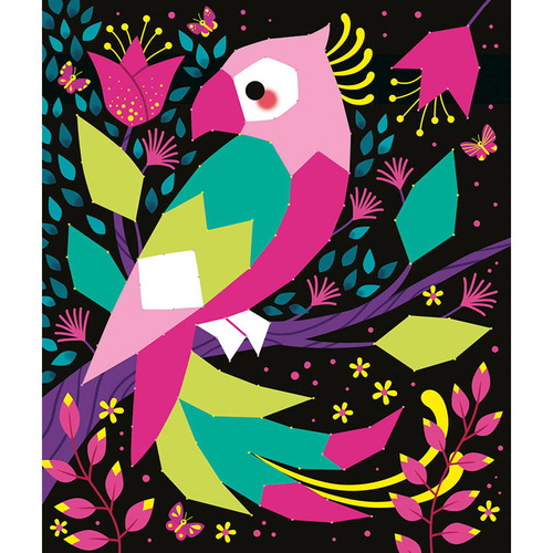 Janod Zestaw kreatywny Przeplatanka 3D String art Zwierzęta dżungli 8+