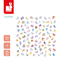 Janod Naklejki 100 szt. Jednorożce 3+