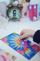 Janod Zestaw artystyczny Czarodziejskie cyrkonie Piękne ptaki 7+