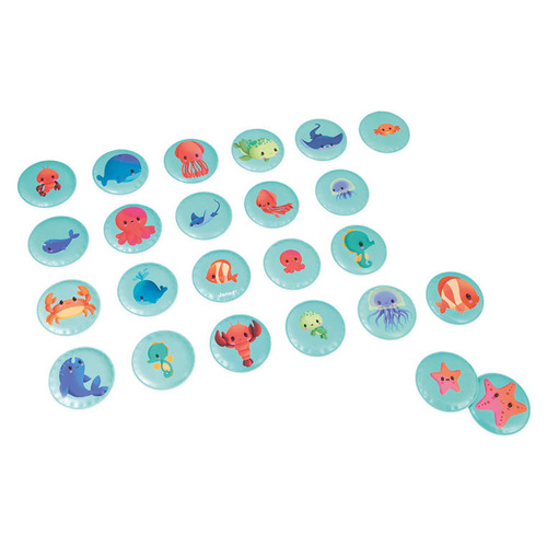 Janod Gra memory do kąpieli Morskie dzieci 24 elementy 2+