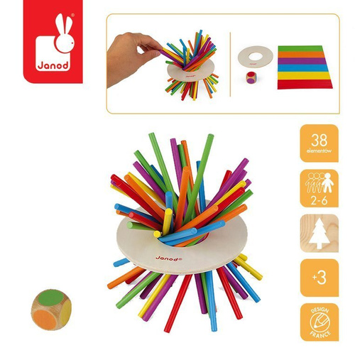 Janod Gra zręcznościowa Zwariowane patyczki