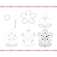 Janod Zestaw kreatywny Rysowanie krok po kroku Modele kawaii 20 rysunków 7+